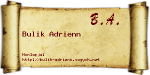 Bulik Adrienn névjegykártya